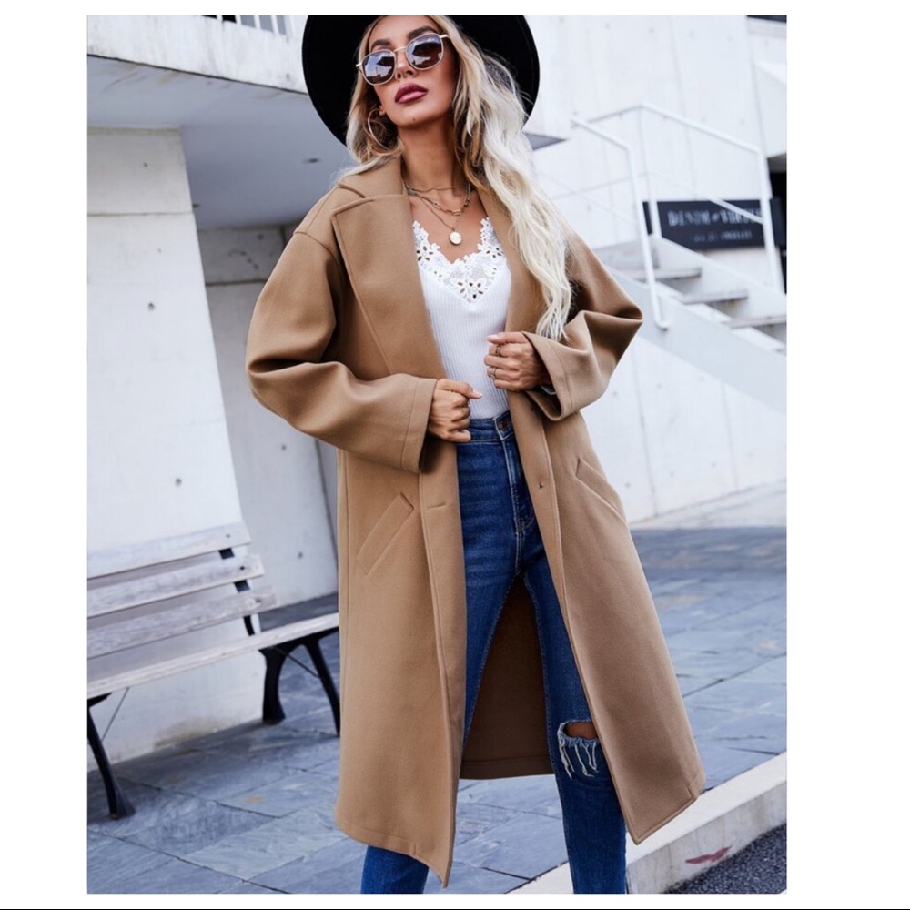 Made in Italy! Stunning Boho Belted Fashion Coat with pockets - Picture 3 of 5